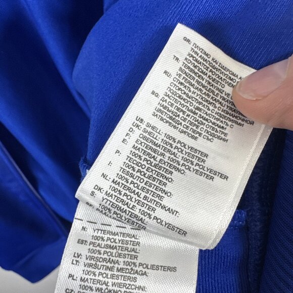 Adidas Firebird Blue Track Jacket Men’s L Full Zip 3 Stripe Trefoil - Picture 9 of 9